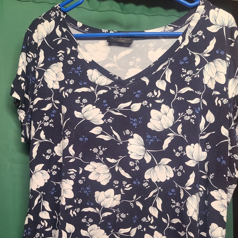 Miik Blossom Navy and White Women's Top